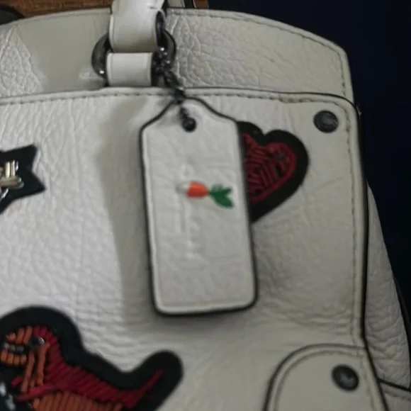 Coach Y2K Mercer Off-White Satchel with Playful Patches. Very Rare EUC - Picture 2 of 10